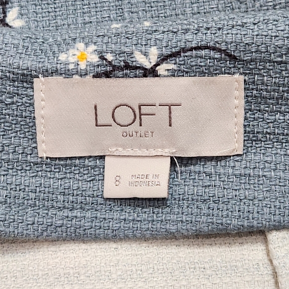 LOFT OUTLET FLORAL PENCIL SKIRT W/SIDE SLITS SIZE 8 - Picture 6 of 8